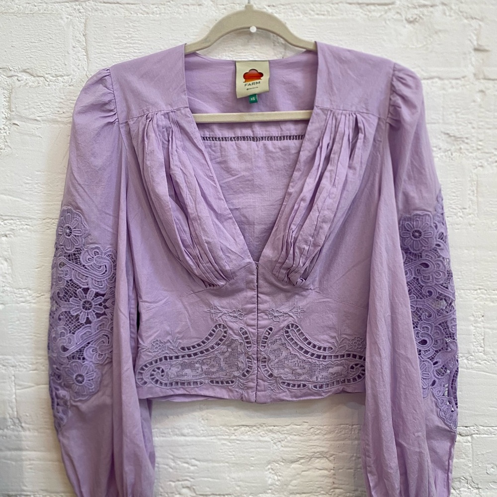 Farm Rio Lilac Blouse XS